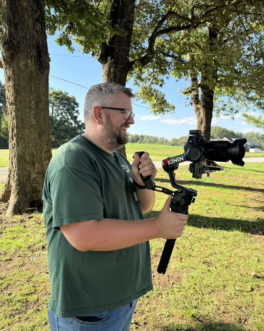 Cody Cabaniss filming a Middle Tennessee property